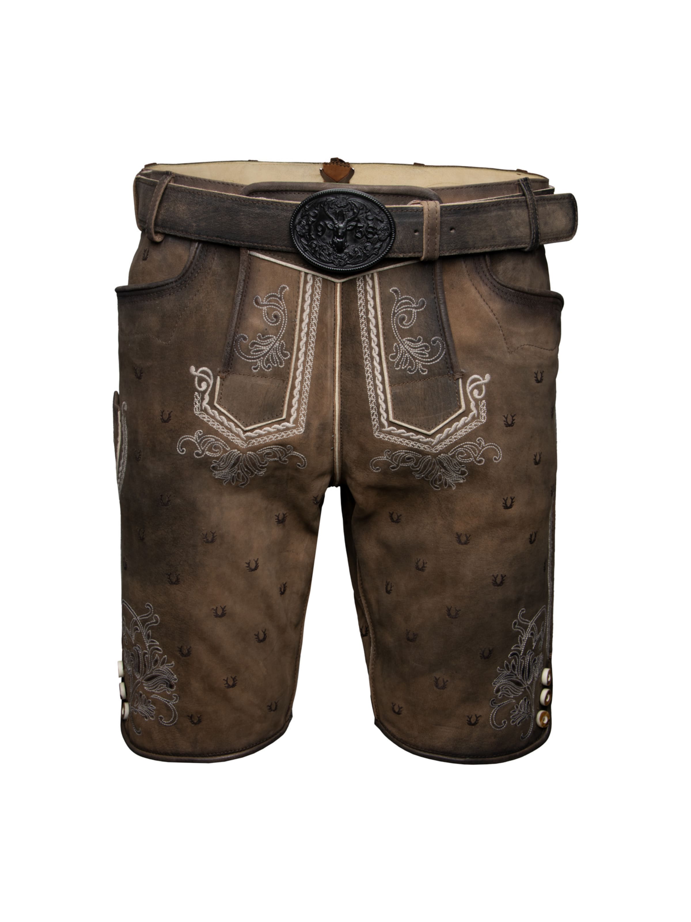Krüger Buam Regular Traditional pants 'Harvey' in Brown: front