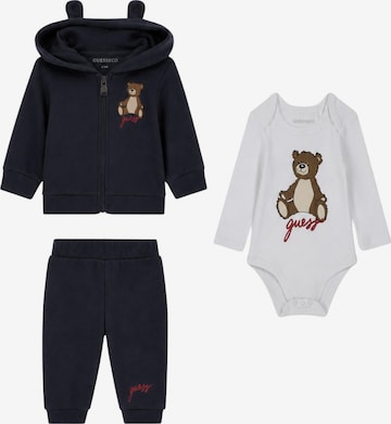 GUESS KIDS Zestaw 'GUESS KIDS SET HOODED LS ACTIVE TOP W/ZIP Completo' w kolorze niebieski: przód