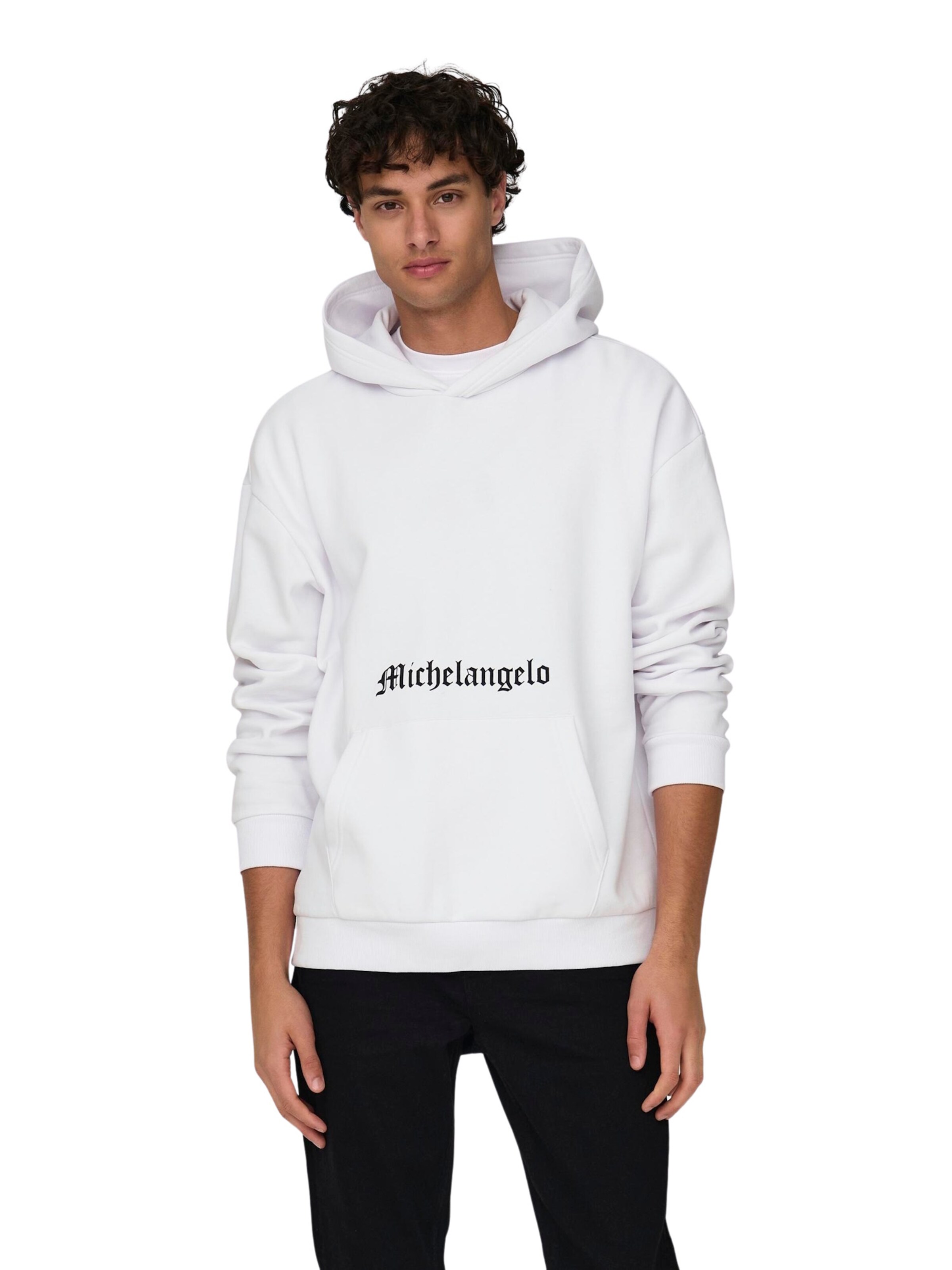 Only & Sons Sweatshirt 'ONSApoh Life' in White: front