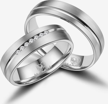 MARRYA Ring 'MARRYA ES-09 Ehering aus Edelstahl - Silberfarben' in Zilver: voorkant