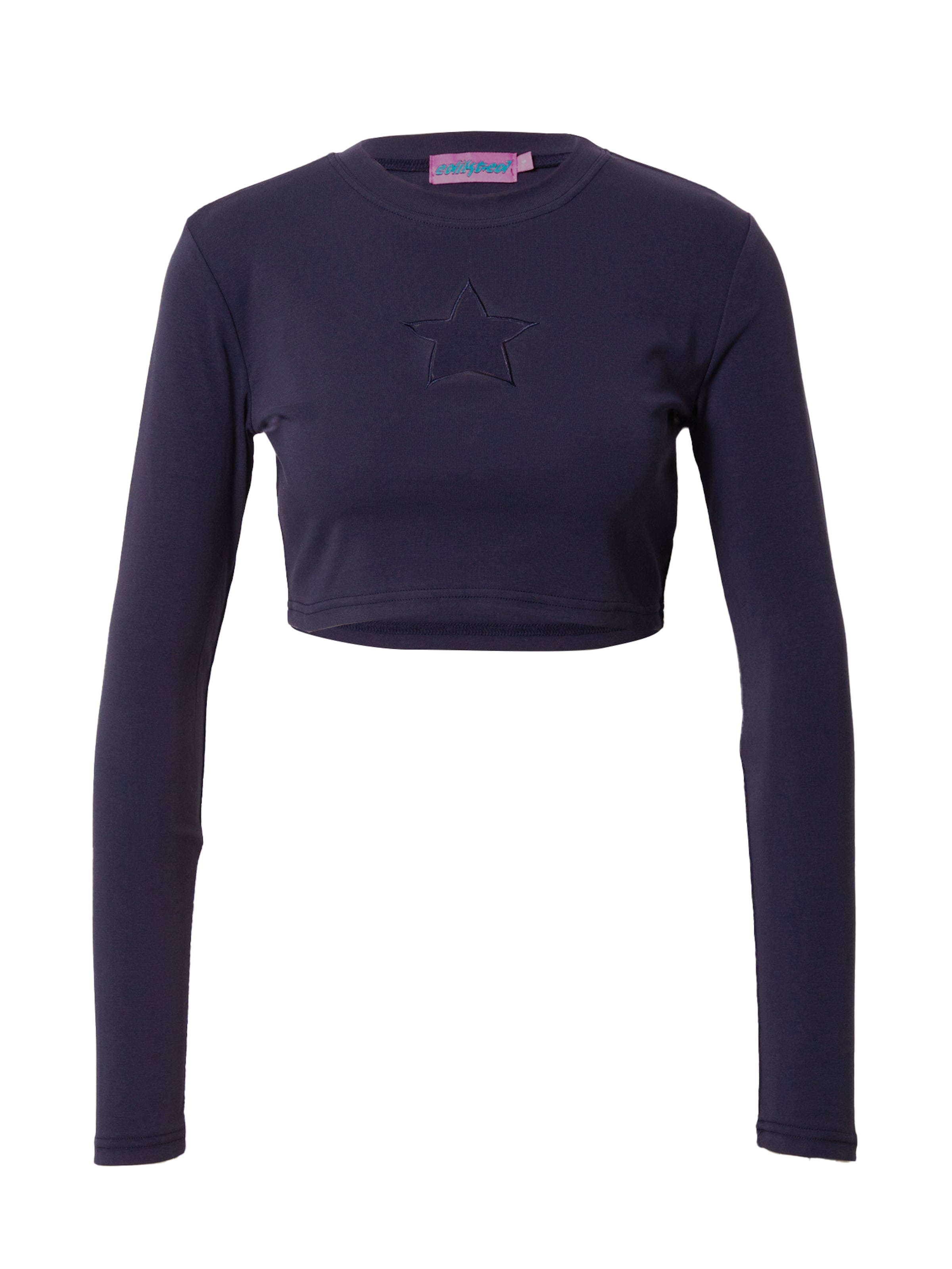 Edikted Тениска 'Missing' в синьо: отпред