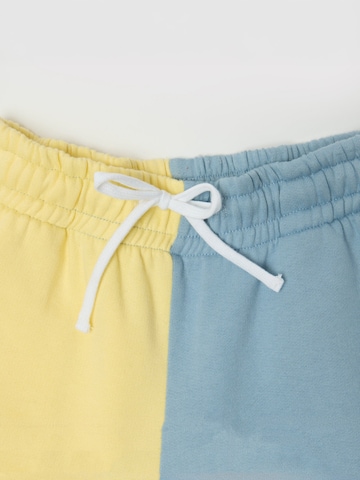 Maru + Bo Wide Leg Bukser 'TWO-TONE STRAIGHT LEG SWEATPANTS' i blå