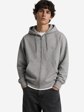 Copenhagen Legacy Sweatvest 'Mens Hoodie Zip Sweatshirt Grey Melange' in Grijs: voorkant