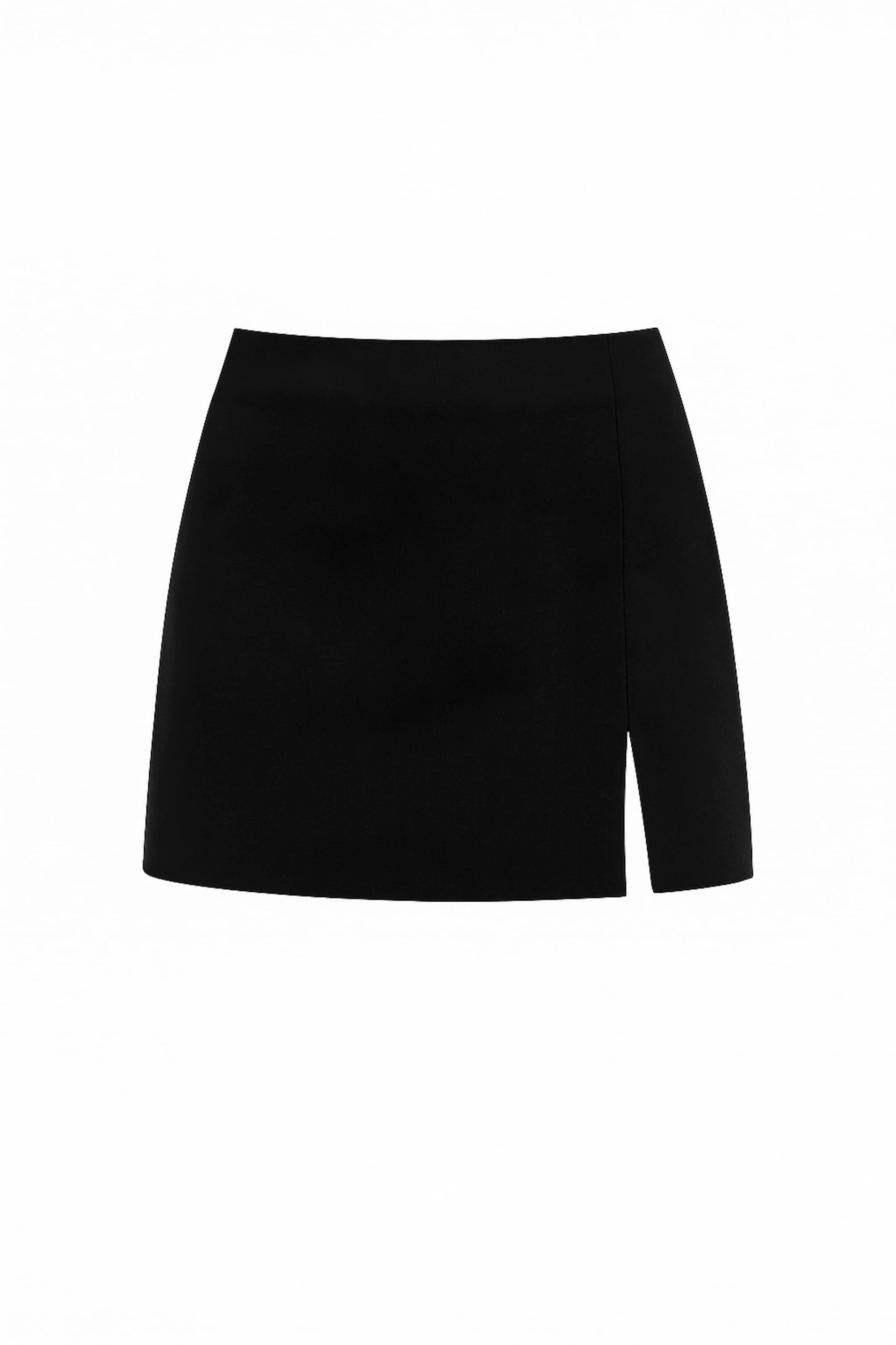 Alexa Dash Skirt in Black: front