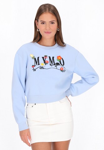 Sweat-shirt MYMO en bleu : devant