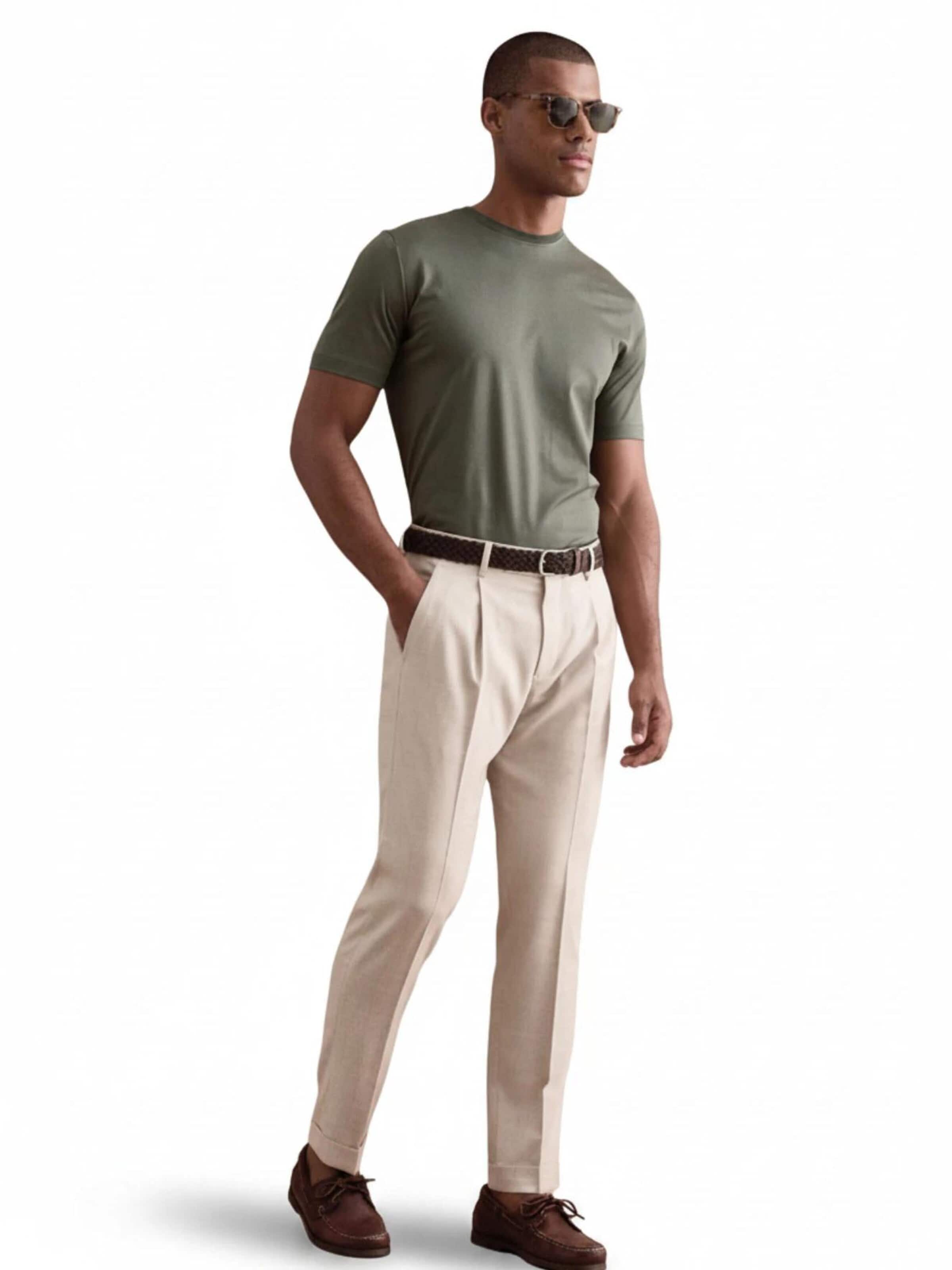 Coupe slim Pantalon Il Lanificio en beige