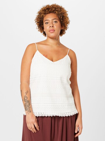 Vero Moda Curve Bluse 'HONEY' i hvid: forside