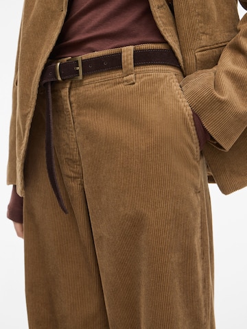 ROUGE EDIT - Pierna ancha Pantalón en marrón