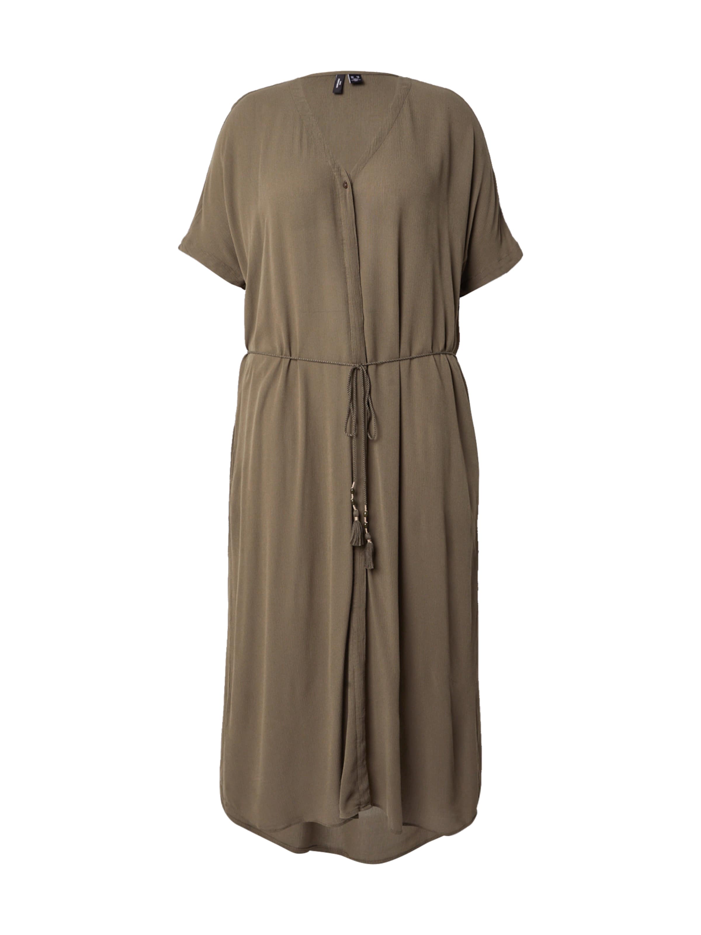 Vero Moda Curve Платье-рубашка 'VMCbente' в Оливково-зеленый, Обзор товара