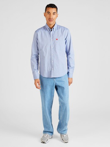 HUGO Slim Fit Skjorte 'Evito' i blå
