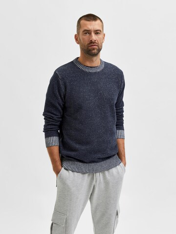 Pullover 'Marled' di SELECTED HOMME in blu: frontale