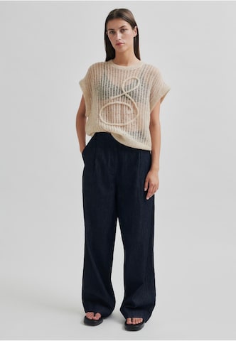 Loosefit Pantaloni con piega frontale 'Alluet' di SECOND FEMALE in blu