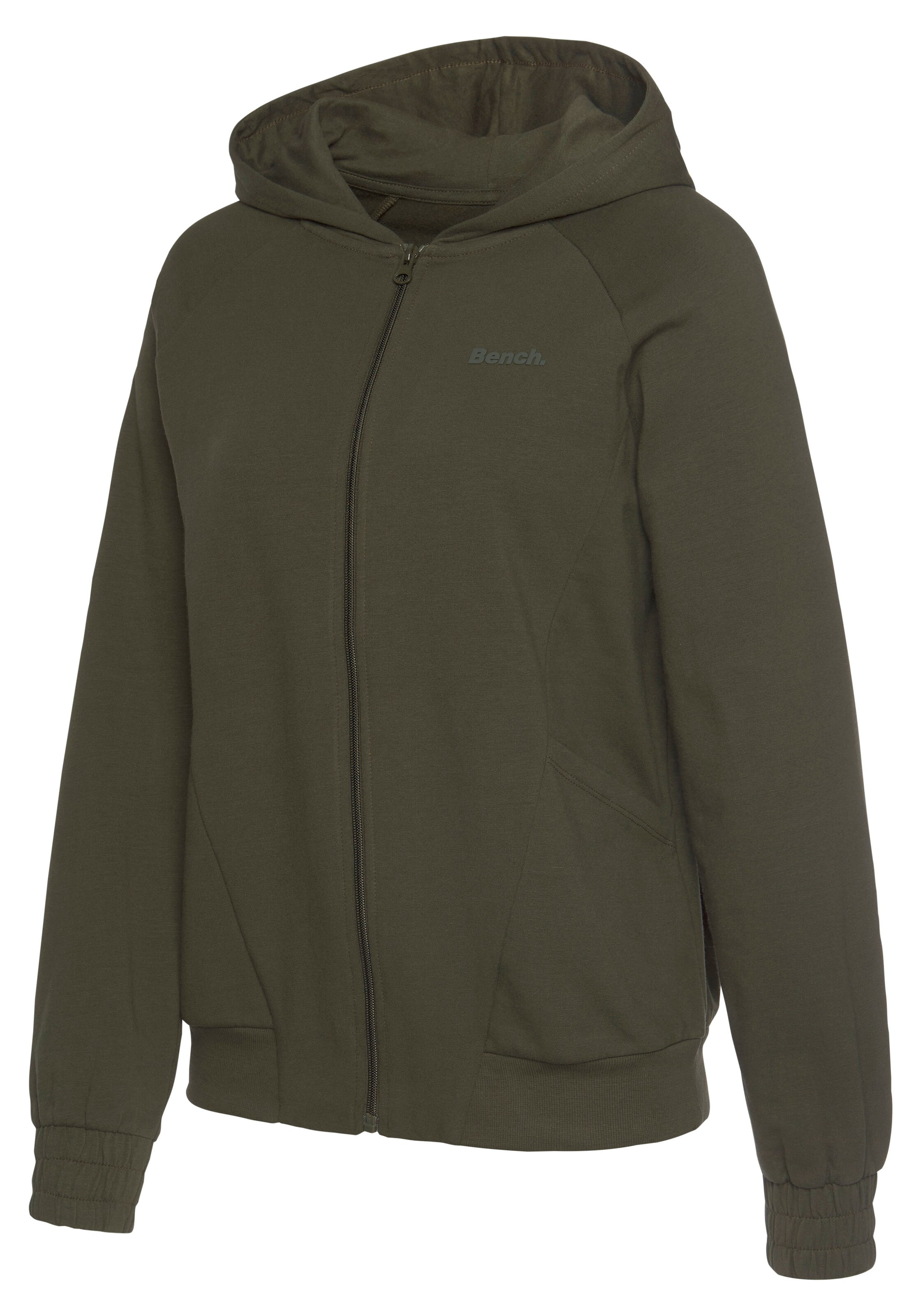BENCH Sweatjacke in Grün: Vorderseite