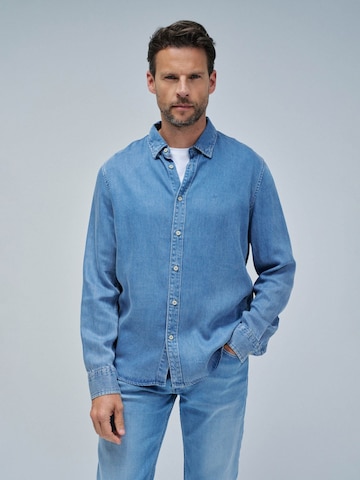 Salsa Jeans Regular fit Overhemd in Blauw: voorkant
