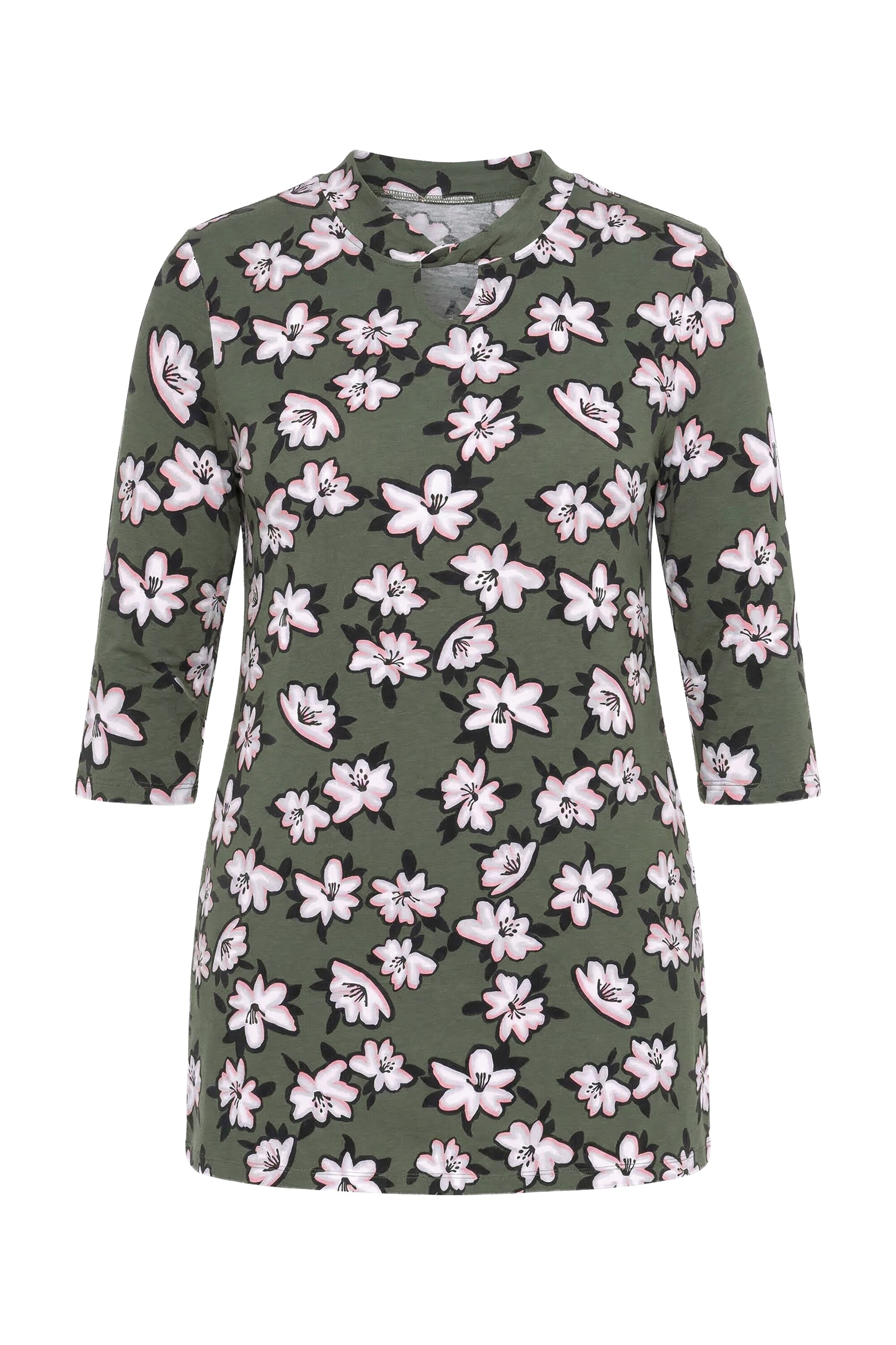 Ulla Popken Longshirt in Grün: Vorderseite