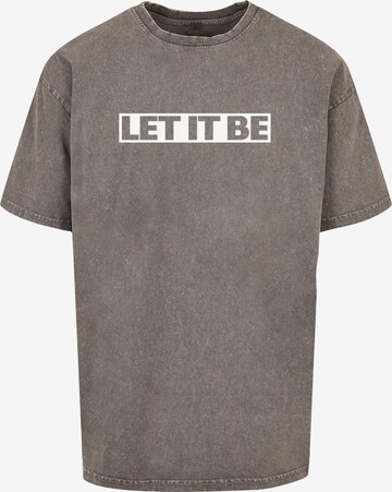 Merchcode Shirt 'Beatles -  Let It Be' in Grey: front