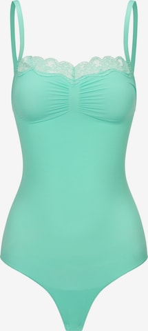 cfab Shapingbody 'Bodysuit Sculpting Shapewear mit Lace' in Groen: voorkant
