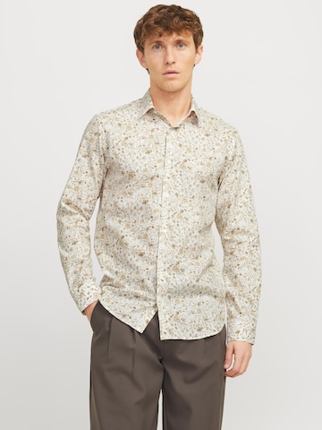 JACK & JONES - Regular Fit Camisa 'JPRBLABARNES' em branco: frente