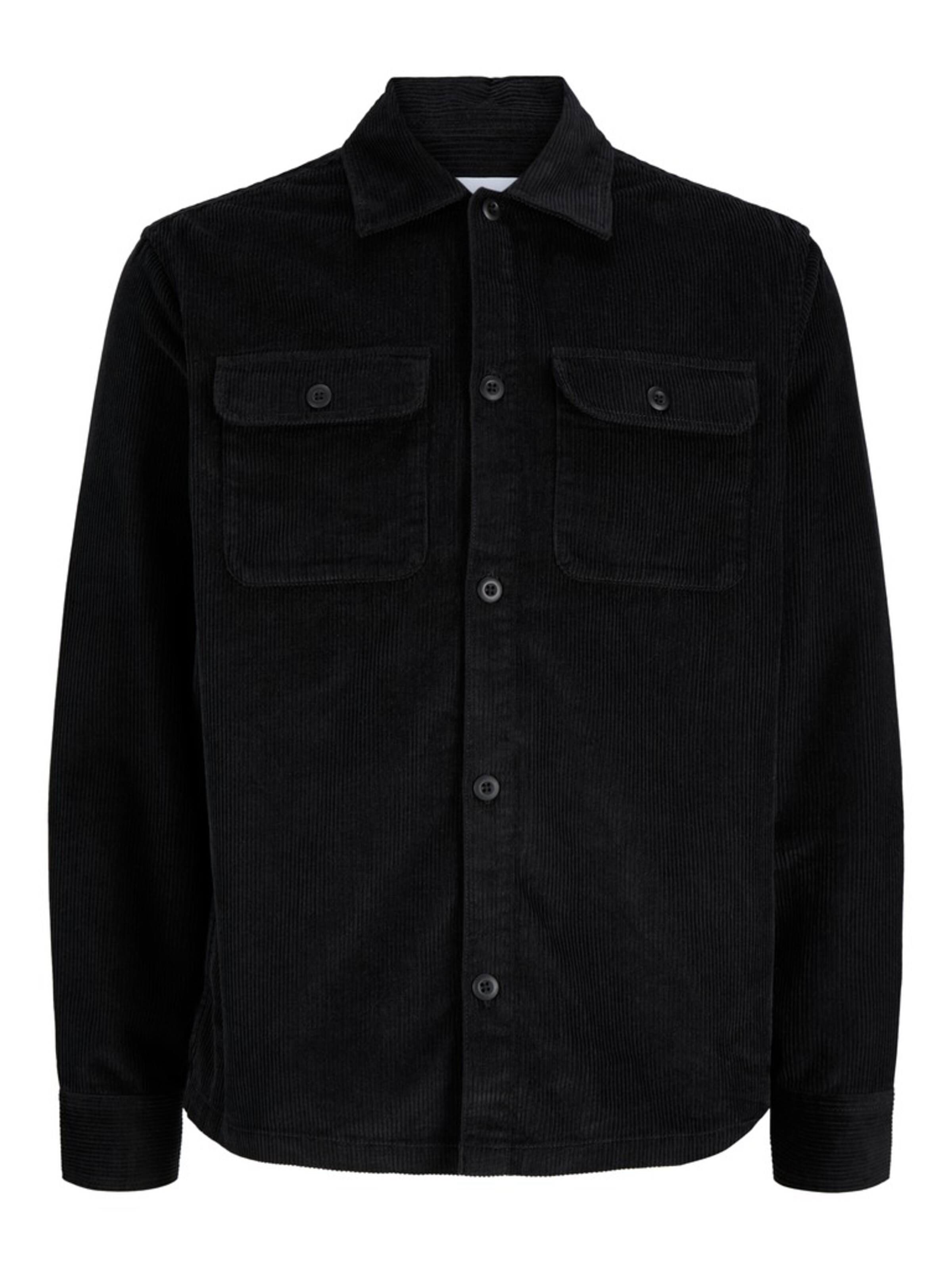 Jack & Jones Junior Regular fit Overhemd 'JJEREGENT' in Zwart: voorkant