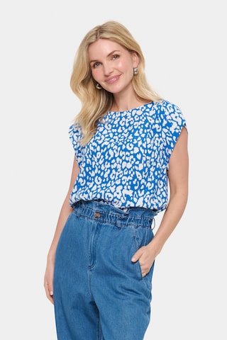 SAINT TROPEZ - Blusa 'BlancaSZ' en azul: frente