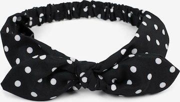 styleBREAKER Hair jewelry 'Haarband mit Punkte Muster und Schleife' in Black: front