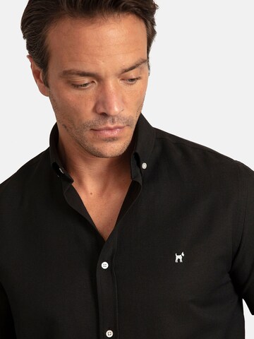 Williot Regular Fit Hemd 'Oxford' in Schwarz