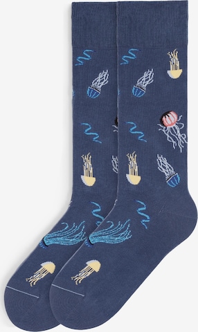 Von Jungfeld Socks 'Signature Icons' in Blue: front