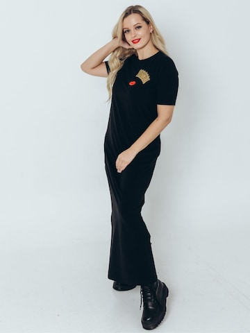 RADADA Kleid 'CROWN AND RED LIPS' in Schwarz