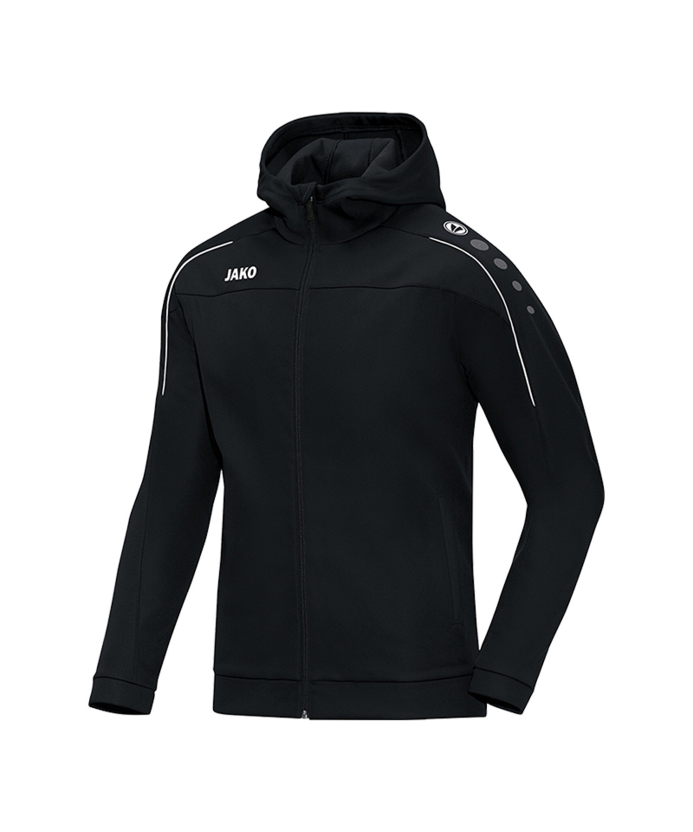 JAKO Sportjacke in Schwarz: Vorderseite