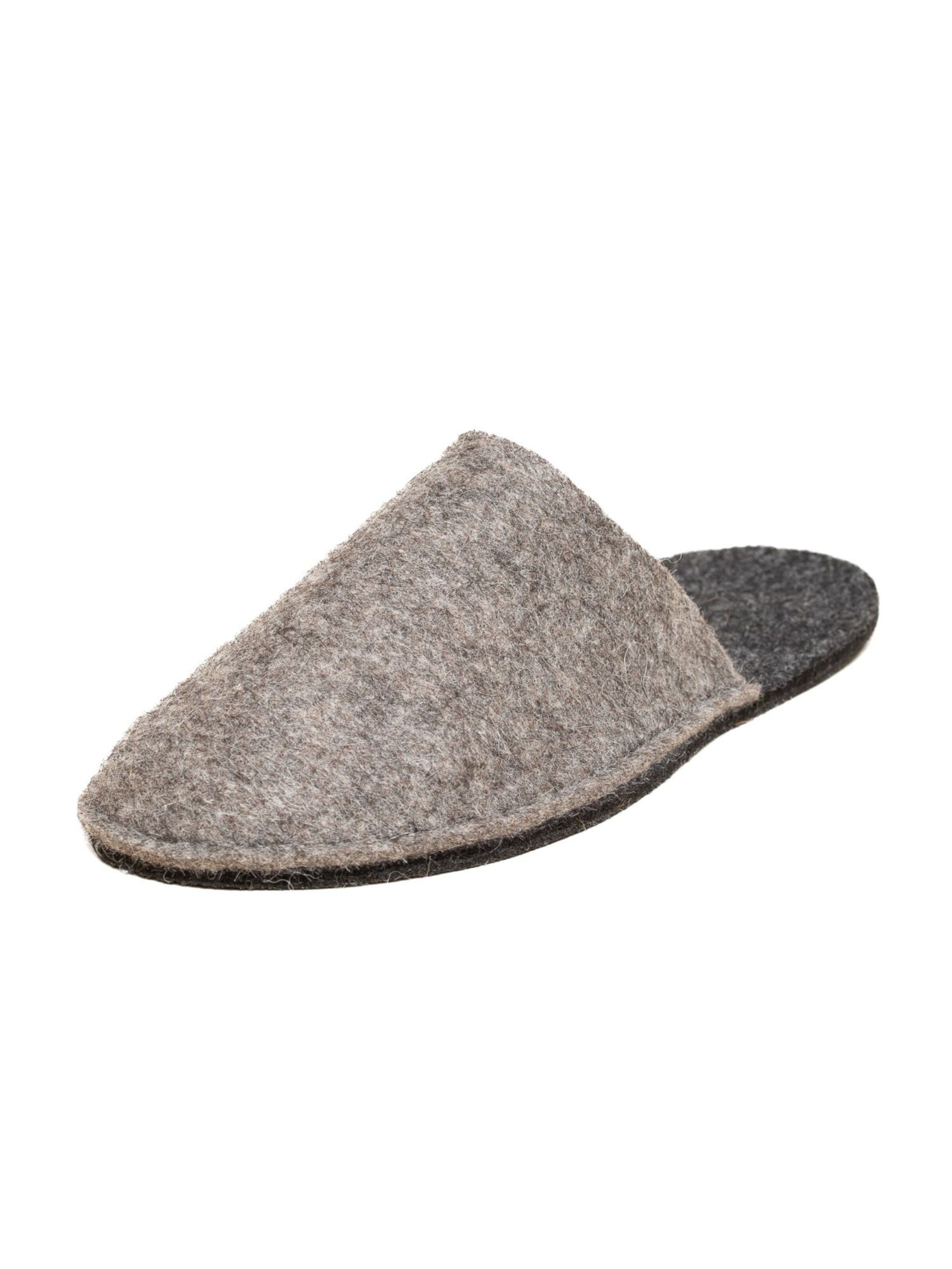 MagicFelt Slippers 'Filzpantoffel Magicfelt Travel 2.0' in Grey: front