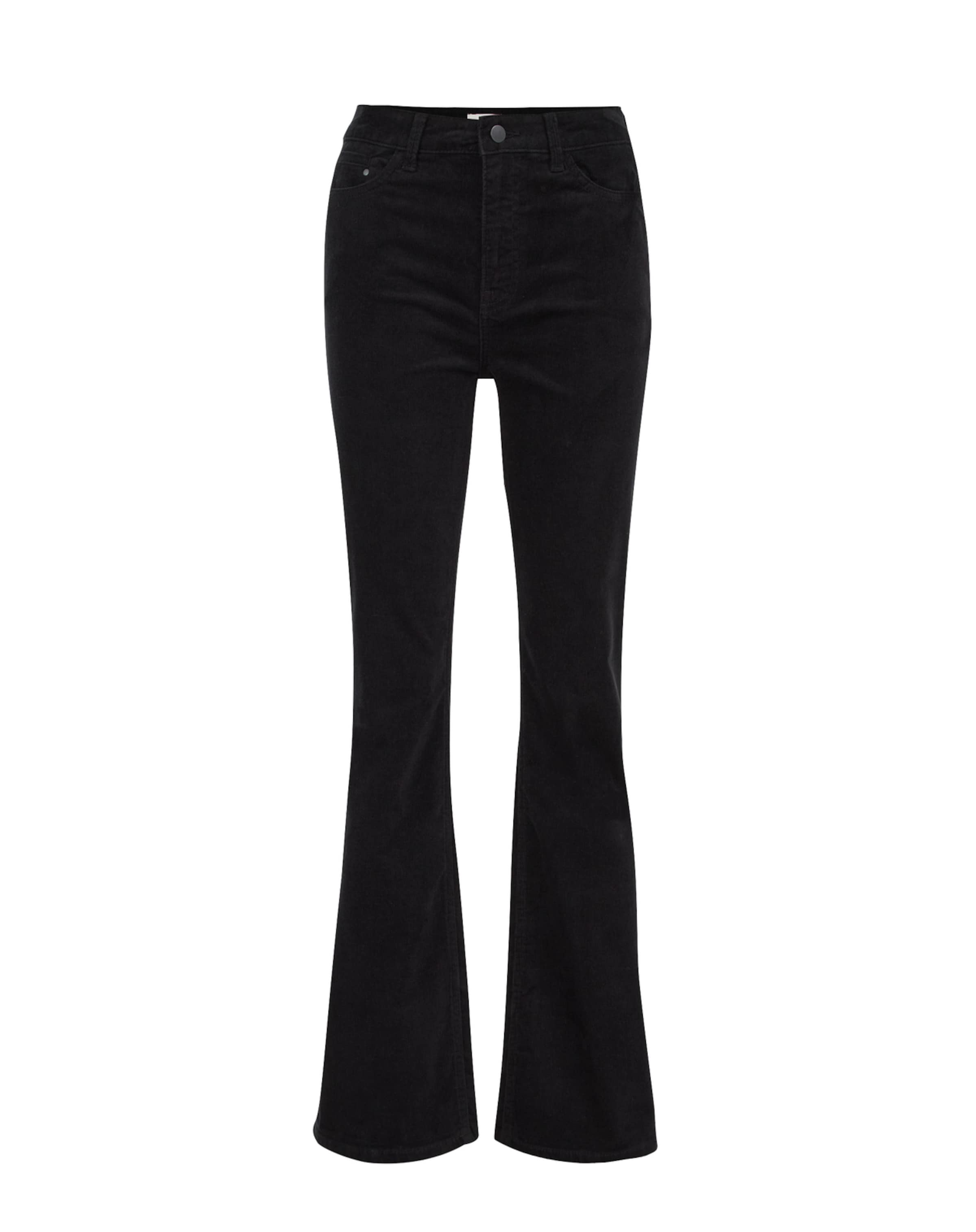 WE Fashion Flared Byxa i svart: framsida