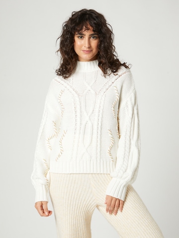 florence by mills exclusive for ABOUT YOU Sweater 'Titanite' in White: front