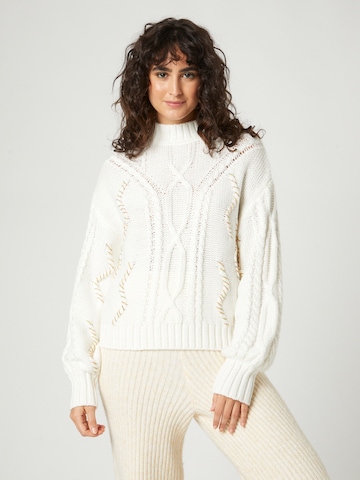 florence by mills exclusive for ABOUT YOU Pullover 'Titanite' in Weiß: predná strana