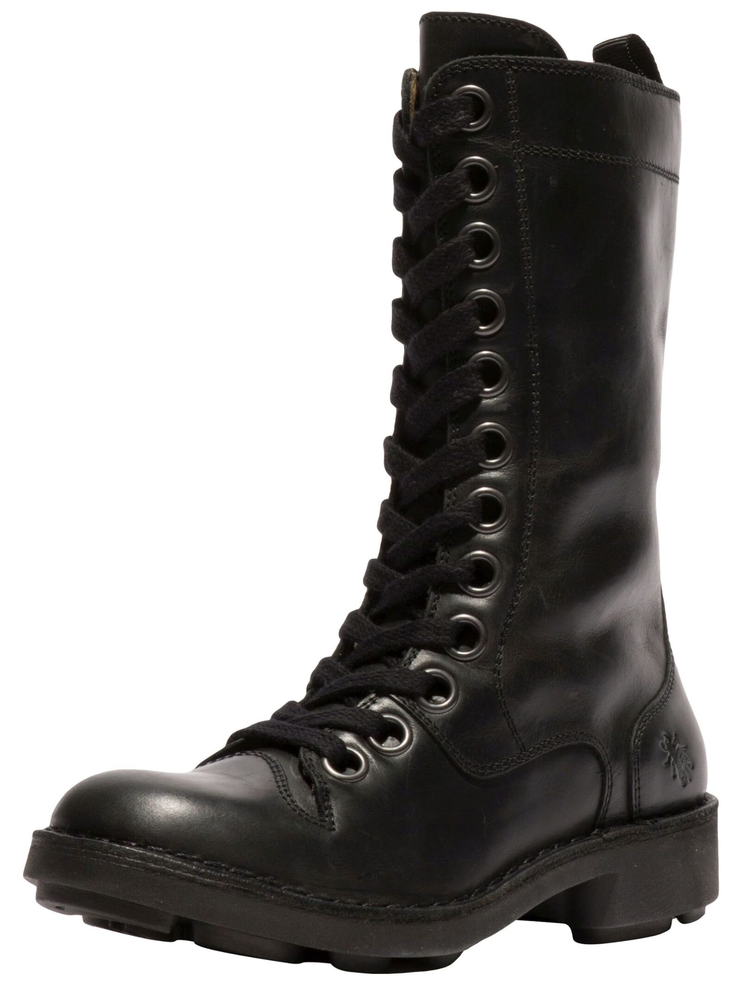 Bottes à lacets FLY LONDON en noir : devant