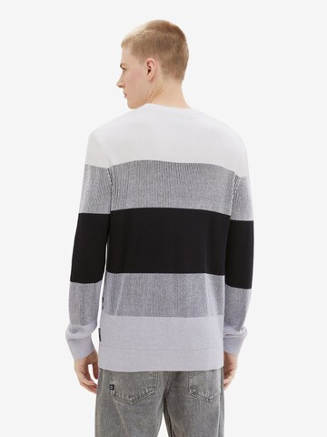 TOM TAILOR DENIM Pullover in Weiß