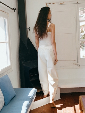MANGO Tapered Bukser 'Paola' i beige