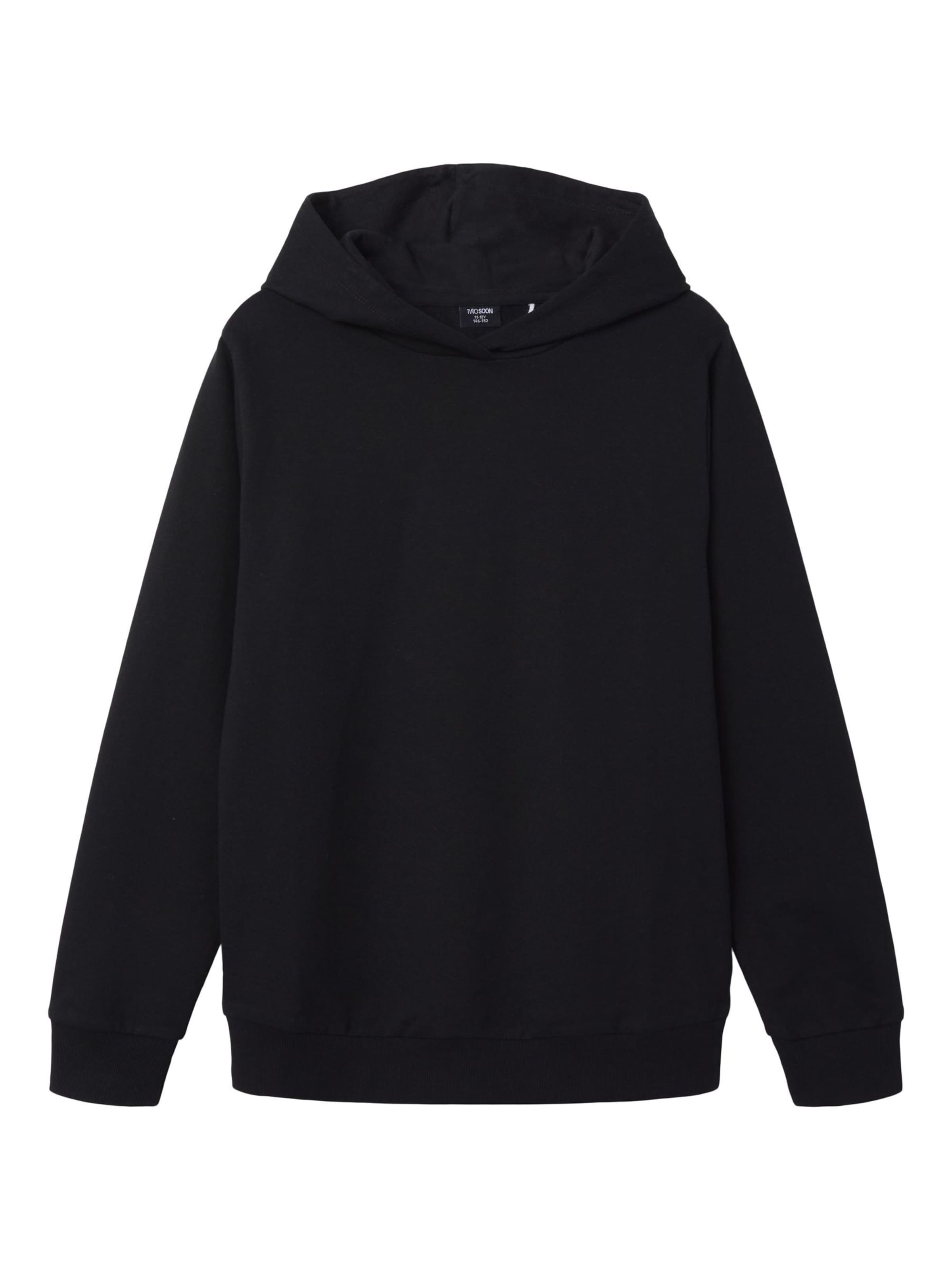 melns TWO SOON Sportisks džemperis: no priekšpuses