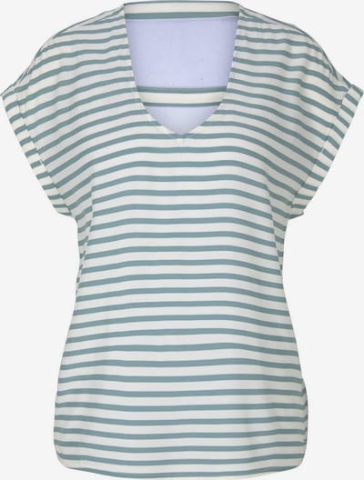 Bluză TOM TAILOR DENIM pe verde deschis / alb natural, Vizualizare produs