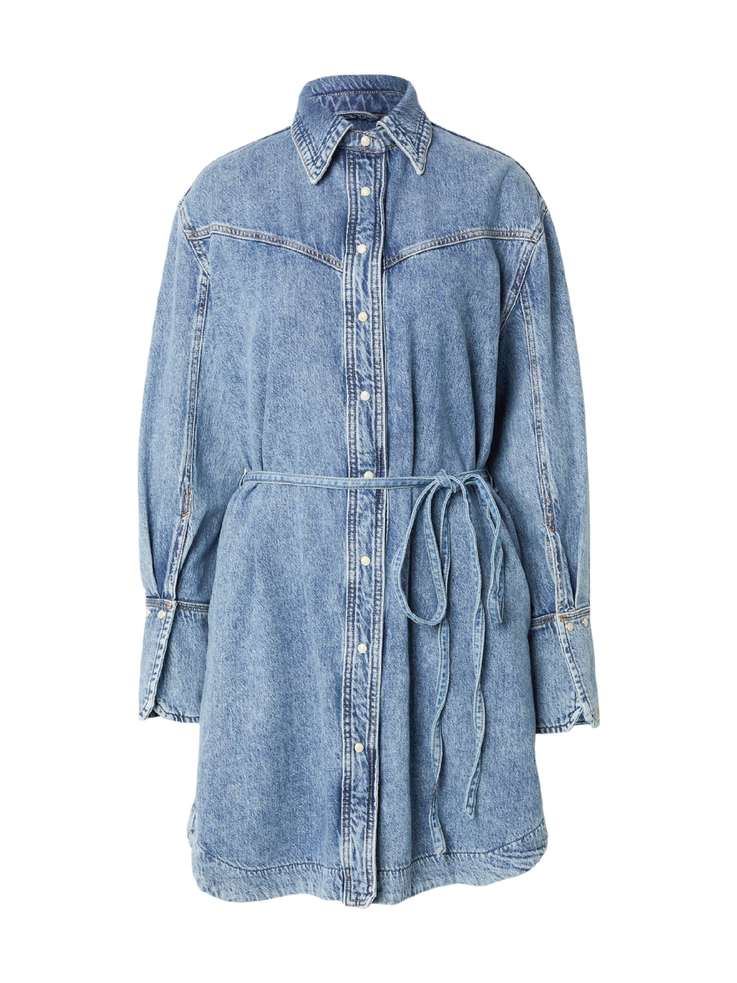 BOSS Blousejurk in Blauw: voorkant