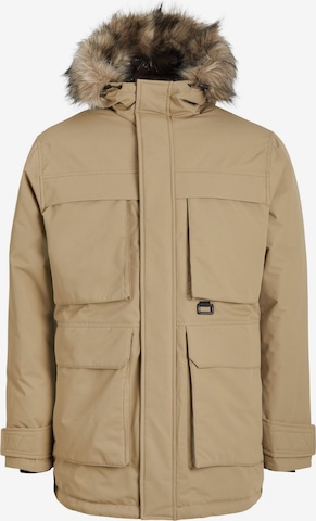 Parka mi-saison 'JJStar' JACK & JONES en marron : devant