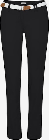 Oxmo Slim fit Chino Pants 'Chakira' in Black: front