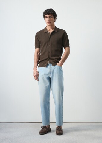 MANGO MAN Regular Fit Hemd 'Salas' in Braun