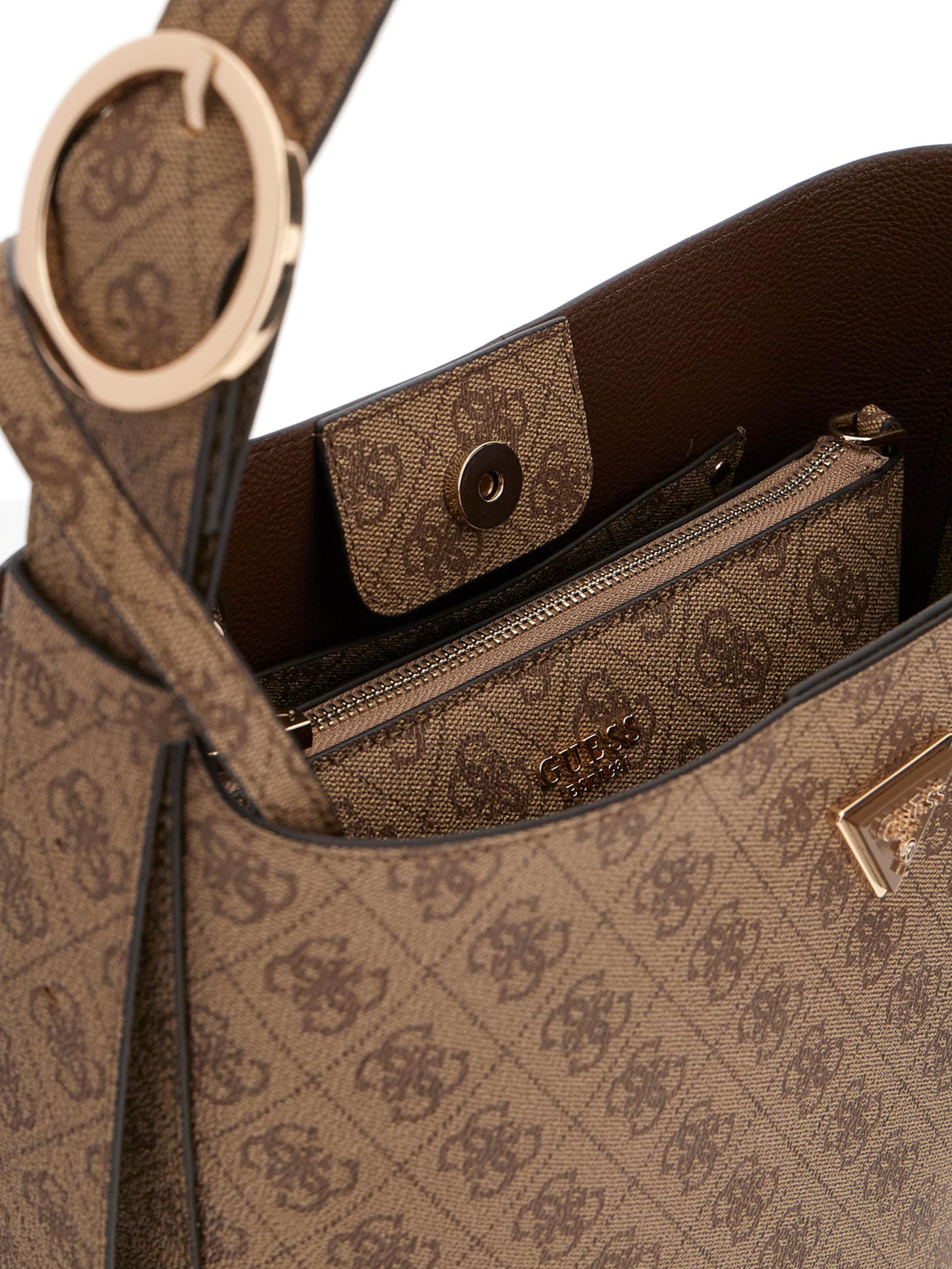 GUESS Taška přes rameno 'MERIDIAN II' – hnědá