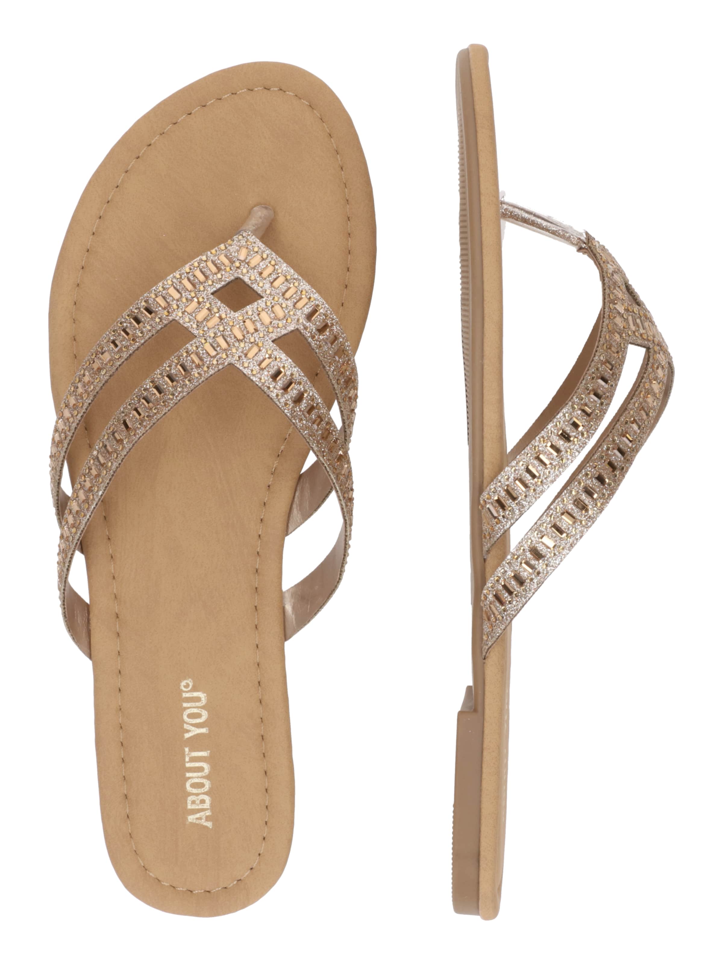 ABOUT YOU Muiltjes 'Patricia' in Goud