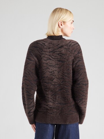 Monki Knit cardigan in Brown