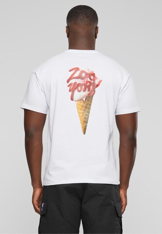 Maglietta 'Icecream' di ZOO YORK in bianco: frontale
