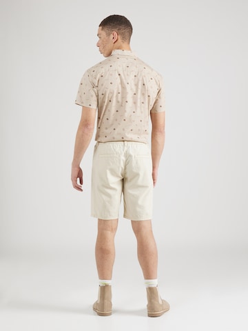 BLEND Normální Kalhoty se sklady v pase – béžová