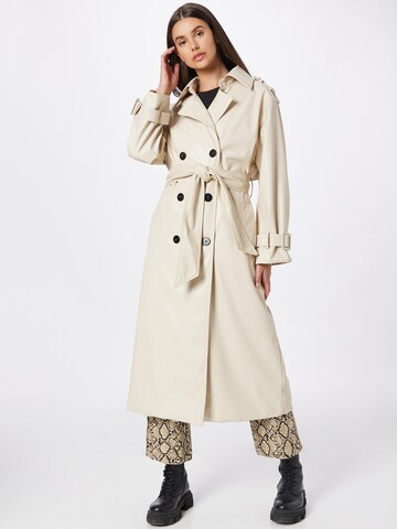 River Island Between-Seasons Coat in Beige: front