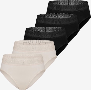 Mey Panty 'Modal Lace' in Brown: front