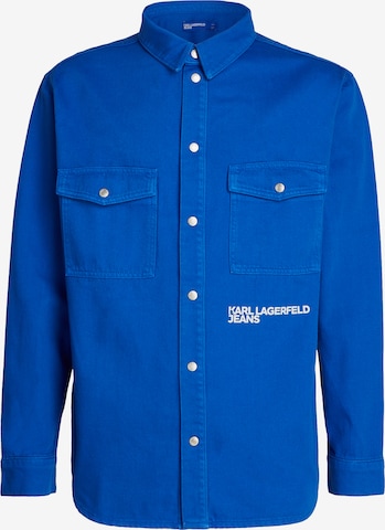 KARL LAGERFELD JEANS Regular fit Button Up Shirt in Blue: front